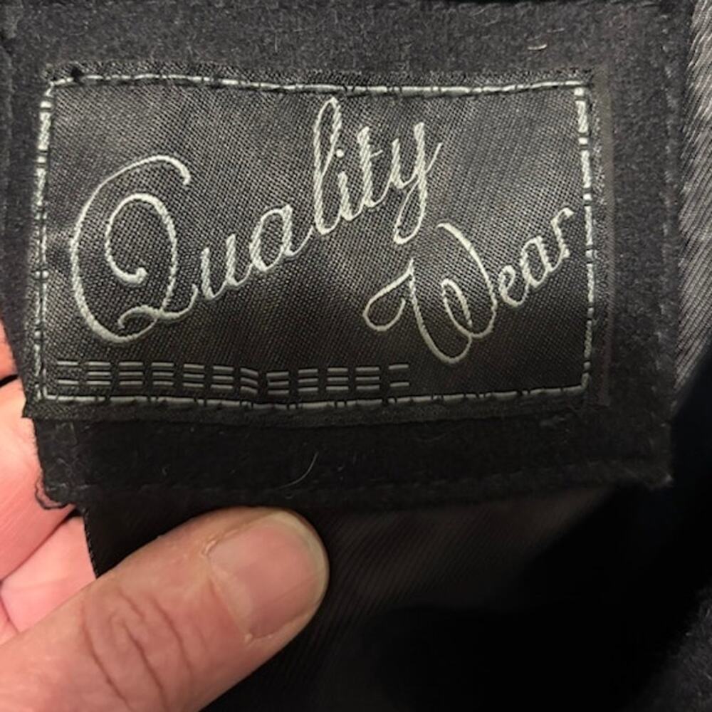 Men’s Black Double Breasted Wool Overcoat Trench Dr WhoStyle Winter Coat Size XL - Picture 6 of 8